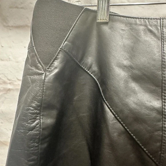 Fairfax & Kent vintage black leather pants women’s size 22.5 - Picture 4 of 6